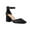 Black PU, variant on Pennysue Women's Closed Pointed Toe Low Chunky Heels Pumps Nude Ankle Strap Wedding Business Dressy Shoes Size 8