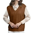 thumbnail image 2 of Women's Color Block Sweaters Round Neck Long Sleeve Casual Comfort Top, 2 of 3