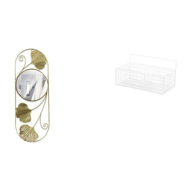 Armario De Pasillo Reflectante Con Espejo Para Entrada, Estante Flotante De Metal, Organizador De Baño, Almacenamiento De Alambre Para Encimera De Cocina Y Sala De Estar.
