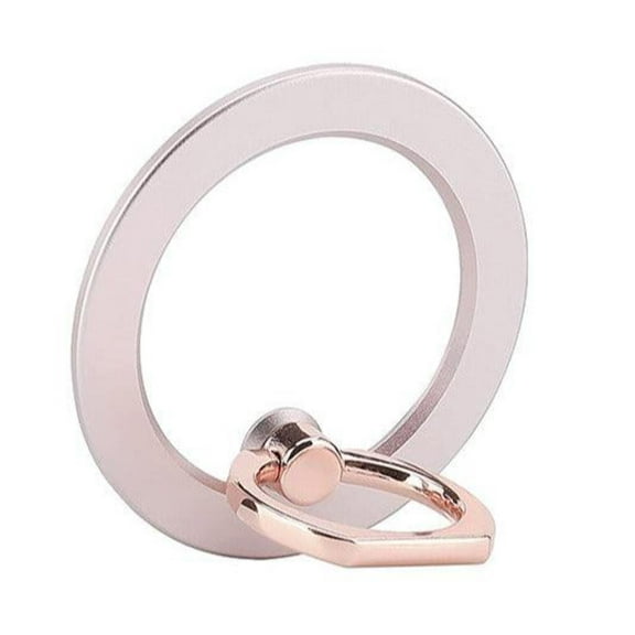 CASELIX Magnetic Phone Ring Holder MagSafe Accessories Adjustable Finger Ring Grip and Stand, Removable Wireless Charging Compatible MagSafe - Rose Gold