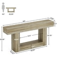 thumbnail image 4 of Tribesigns 63" Console Table, Farmhouse 2-Tier Entryway Table with U-Shaped Base, 4 of 6