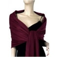 thumbnail image 3 of Set of 10 Burgundy Pashmina Scarf Shawl, Bridesmaid Shawl, Bridal Wrap, Wedding Shawl, 3 of 3