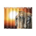 thumbnail image 3 of MKHERT Leopard Window Curtain Kitchen Curtains Window Treatments 26x39 inch,Set of 2, 3 of 3