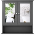 thumbnail image 4 of Costway Armario con Espejo de Pared con Puertas Dobles 3 Estantes 56 x 12,5 x 58 cm Gris, 4 of 10