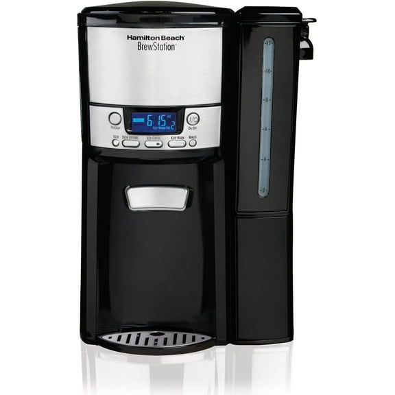 Hamilton Beach 12-Cup Coffee Maker, Programmable BrewStation Dispensing Coffee Machine, Black - Removable Reservoir (47900)