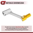 thumbnail image 4 of Folding Motorcycle Gear Shifter Lever for Bosuer Cheetah Aluminum Alloy Pedal Shift Lever Arm Siver Tone Gold Tone Head, 4 of 6