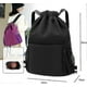 thumbnail image 5 of Mochila Oxford de tela con cordón, de gran capacidad, para mujer, sencilla y portátil, para exteriores (negro, morado y azul oscuro), 5 of 5