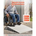 thumbnail image 2 of KFFKFF Door Threshold Ramp, 6 inch Rise, Aluminum Alloy Threshold Ramp Rated 800 lbs Load Capacity, Handicap Ramps for Home Steps, 2 of 9