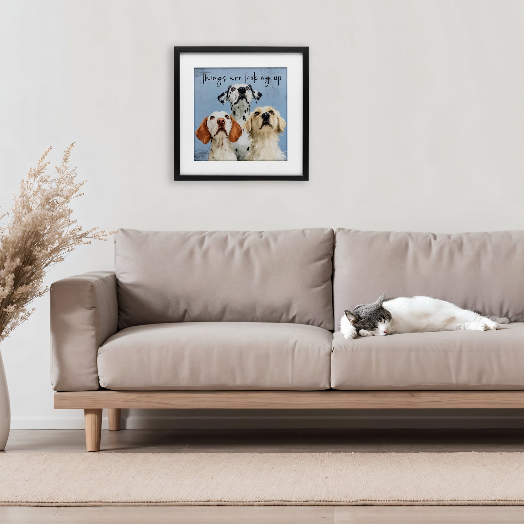 Stupell Industries Things Are Looking Up Black Framed Print Under Glass, design by Kim Curinga