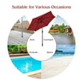 thumbnail image 3 of 10ft Patio Umbrella Outdoor with Tilt & Crank, 120" Dark Red/Orange, Steel Pole, Polyester Canopy - Beach, Garden, Commercial Use, 3 of 9
