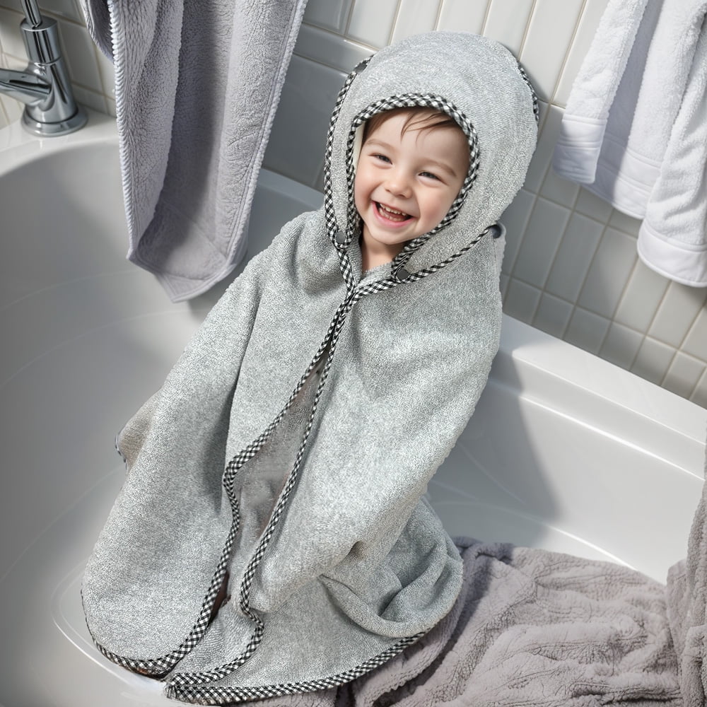 3 in 1 Baby hooded towel, removable hood, 2 pack