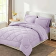 thumbnail image 3 of Sleepdown 7-Piece King Bed in a Bag, Light Purple Bedding Set with Comforter Sets King, 3 of 7