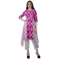 thumbnail image 1 of Moomaya Kurti 2 Pcs avec Pantalon pour Femmes Manches 3/4 Vêtements de Fête, 1 of 6