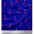 thumbnail image 1 of Soimoi Cotton Voile Fabric Dot,Heart & Bird Clip Art Print Fabric by Yard 56 Inch Wide, 1 of 1