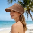 thumbnail image 2 of jiaxiM Women'S Sun Hats Summer Travel Vacation Foldable Wide Brim Straw Clip on Stretch Beach Hat Outdoor UV Protection Cap, 2 of 5