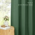 thumbnail image 5 of Olive Green Linen Curtains for Living Room, Rod Pocket & Back Tab Linen Blend Privacy Added Light Filtering Not See Through Window Treatments for Bedroom, W55 x L95, 2 Panels, 5 of 8