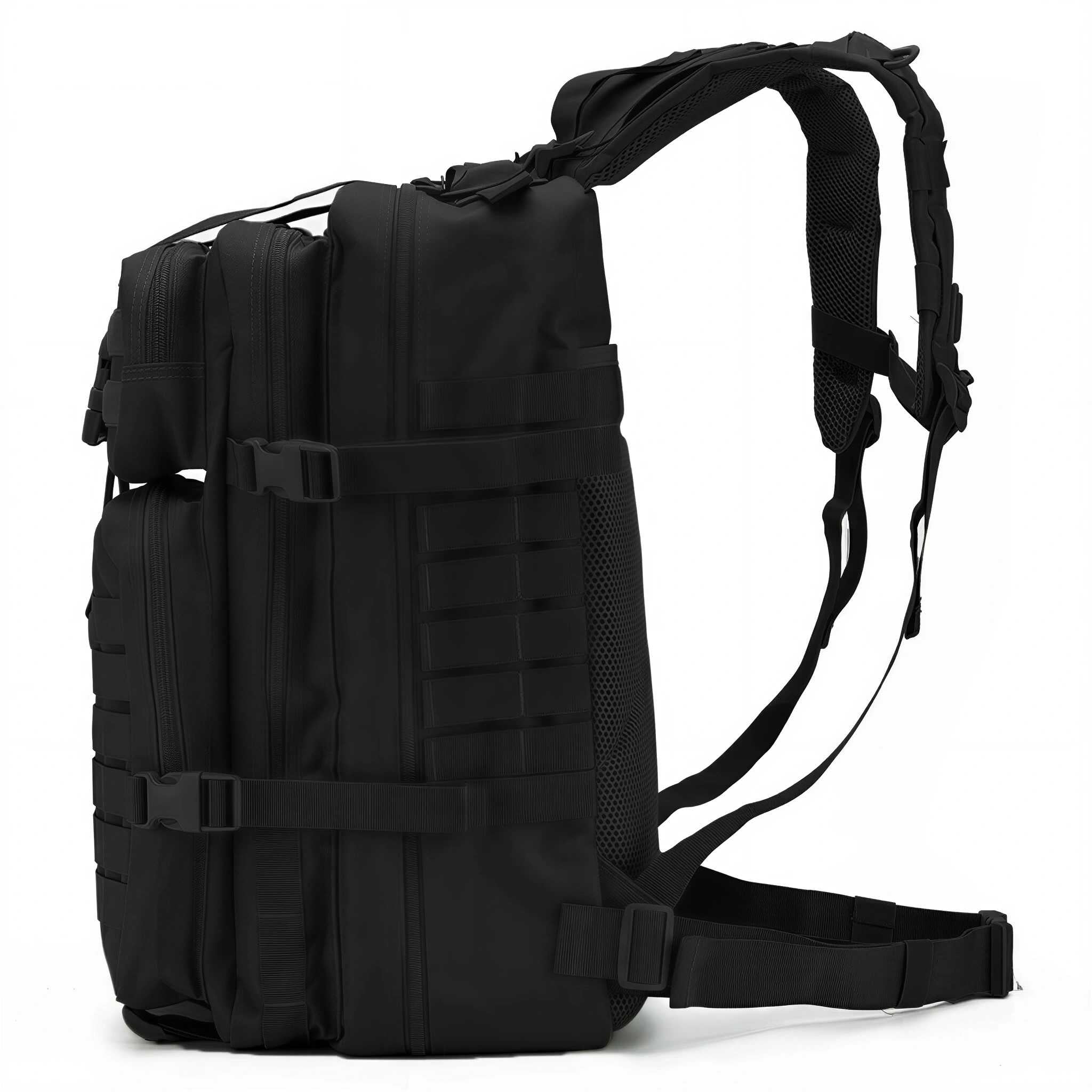 QT&QY 45L Molle Hiking Backpack for Men, Heavy-Duty 900D Outdoor Travel Daypack & Camping Work Bag
