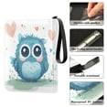 thumbnail image 4 of Game Card Storage Bag Collectible Trading Card Albums The 4-Pocket Card Binder With 50-Page Sleeve Can Hold 400 Game Cards Beautiful Cute Blue Owl, 4 of 6