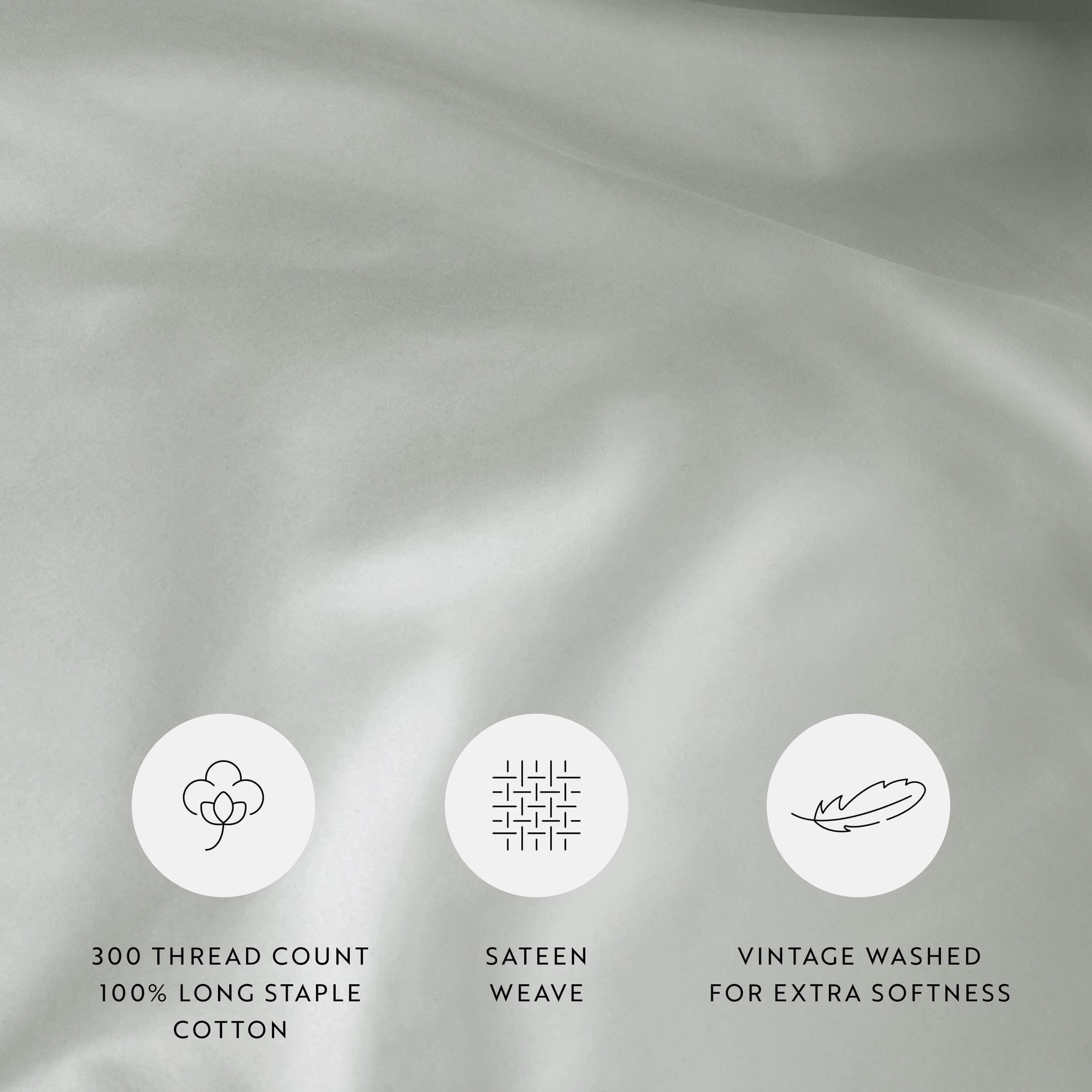 Sateen Long-Staple Vintage-Washed Duvet Cover Set by Comfort Canopy