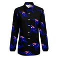 thumbnail image 4 of Australian Kangaroo Flag Blue Long Sleeve Blouse Woman Streetwear Casual Shirts Summer Oversize Woman Streetwear Clothing Birthday Present, 4 of 7
