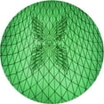 thumbnail image 1 of Ahgly Company Machine Washable Indoor Round Transitional Green Area Rugs, 4' Round, 1 of 7