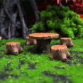 thumbnail image 3 of Landscape Ornament Handicraft Excellent Workmanship Exquisite Resin Craft Garden Miniature Table Chair for Home Desktop, 3 of 10