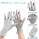 thumbnail image 2 of pares de guantes de protección solar de verano para hombres y mujeres, transpirables, anti-ultravioleta, sin dedos, para exteriores, guantes de seda helada 551, 2 of 5