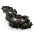 thumbnail image 3 of Alpine Corporation Outdoor 3-Tier Rainforest Rock Water Fountain with LED Lights, 3 of 14