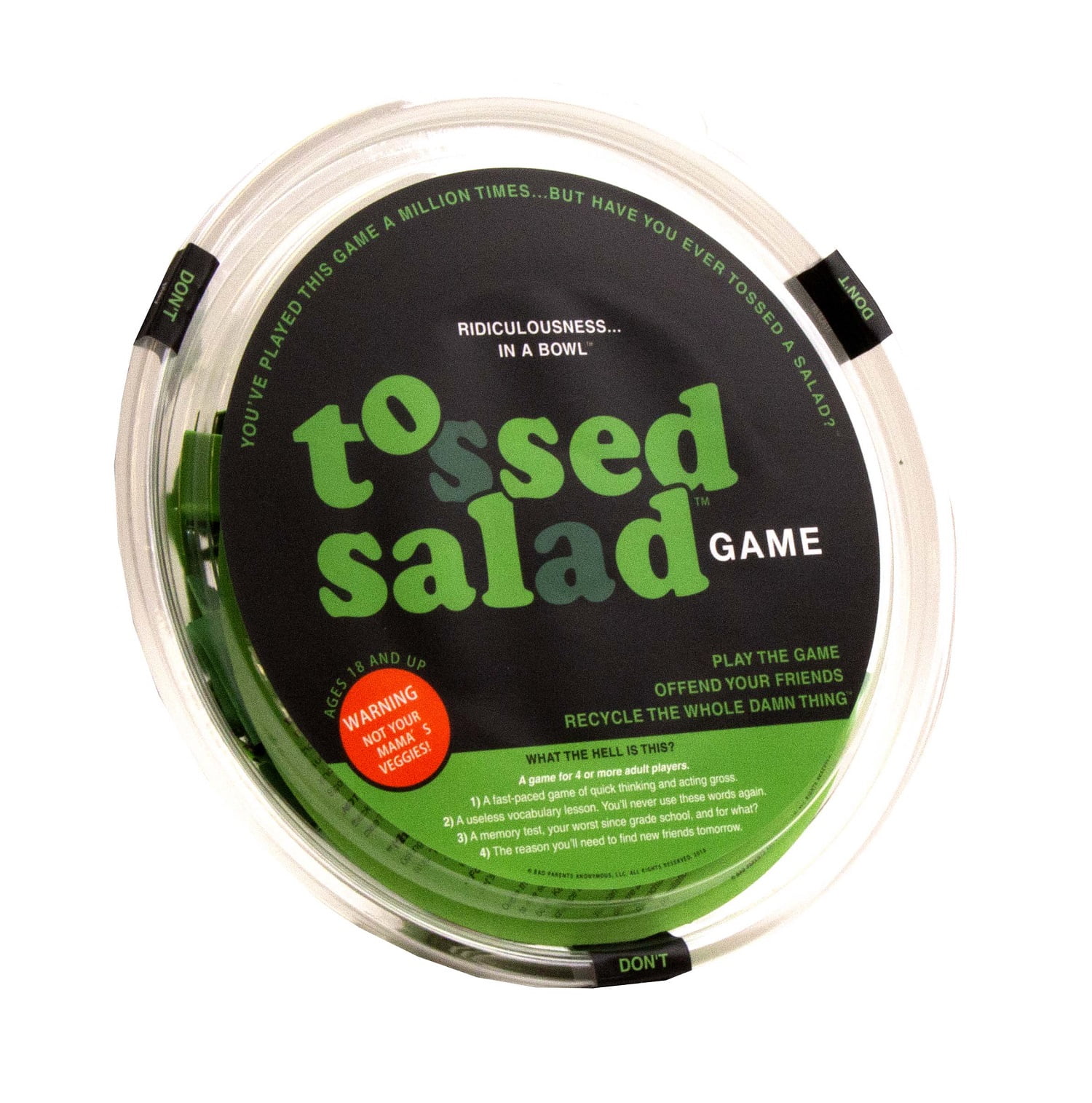 Games Adults Play Tossed Salad Game - Fast-Paced Charades-Like Party Game  of Quick Thinking - Walmart.com