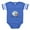 Royal Blue, variant on CafePress - Stork Baby Rom2 - Cute Infant Baby Football Bodysuit