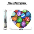 thumbnail image 3 of Salouo Colorful Easter Eggs1 Print Travel Makeup Mirror,Pocket Mirror Portable Hand Mirror 2 x 1x Magnification Folding Makeup Mirror for Handbag and Purses-Heart Shape, 3 of 9