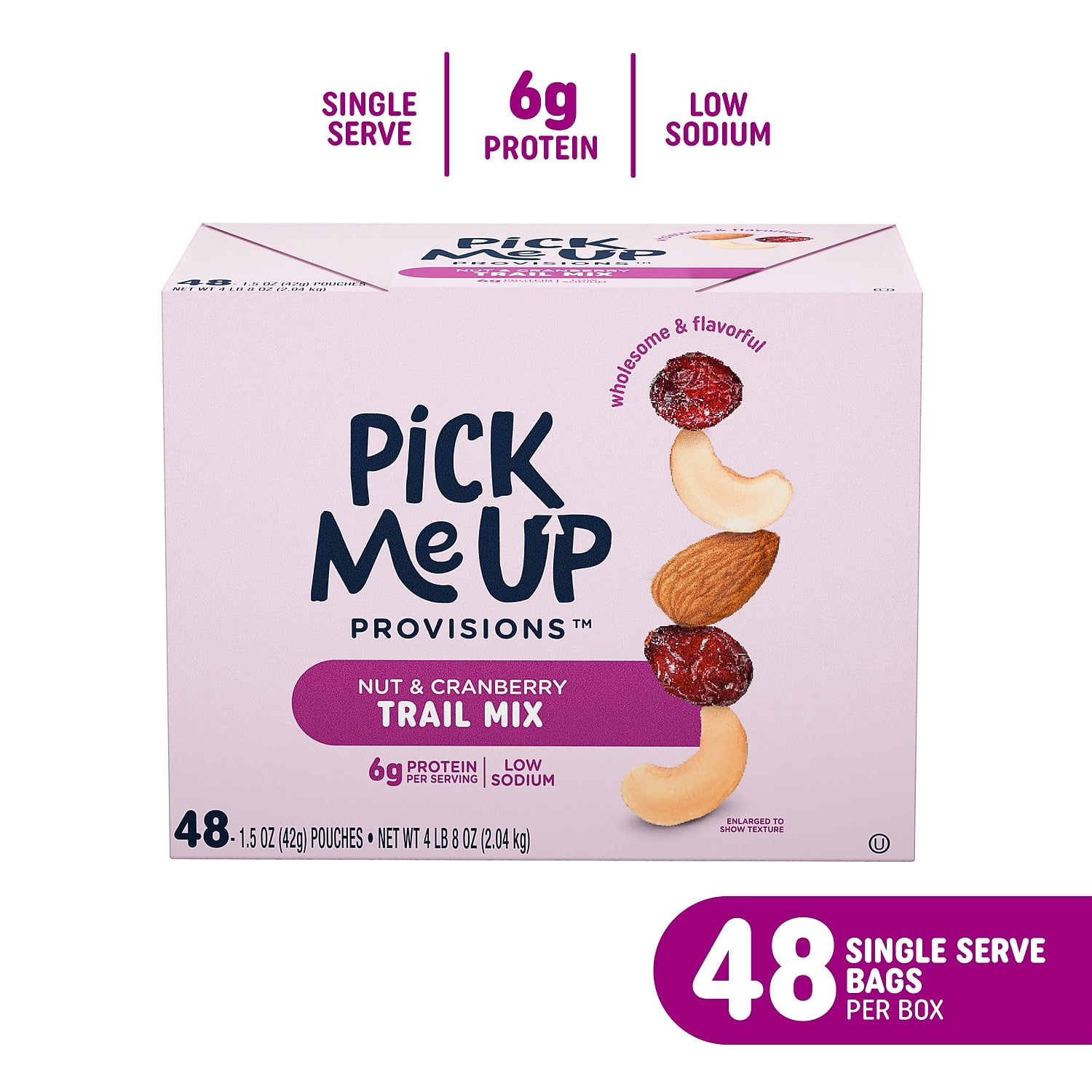 Pick Me Up Provisions Nut & Cranberry Trail Mix 1.5 oz. 48 Bags/Box (PM62798)