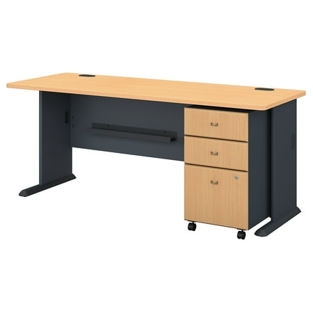Series A Returns & Bundles 169 Lbs Weight Capacity Engineered Wood 72 W Desk with 3 Drawer Mobile