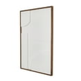 thumbnail image 6 of DecMode White Wood Geometric Textured Dimensional Shape Home Framed Wall Art with Brown Wooden Frame, 20" x 1" x 32", 6 of 9