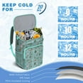thumbnail image 6 of Travel Cooler Bag - Blue Christmas Dinosaurs Snowmen Pattern Camping Beer Cooler Backpack with Bottle Opener- Waterproof Insulated Picnic Backpacks - Cooler Bag for Beach, 6 of 6