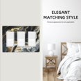 thumbnail image 5 of Marble Pattern Black Gold Switch Cover Decorative Wall Plate 3-Gang Standard Size, 5 of 5
