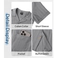 thumbnail image 6 of GENTS BLISS Men Linen Shirts Casual Short Sleeve Button Down Shirts for Men Beach Tops with Pocket, 6 of 13