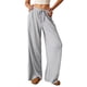 thumbnail image 1 of Pantalones Palazzo de Cintura Alta con Bolsillo y Pierna para Mujer, para Otoño e Invierno. Gris M, 1 of 9