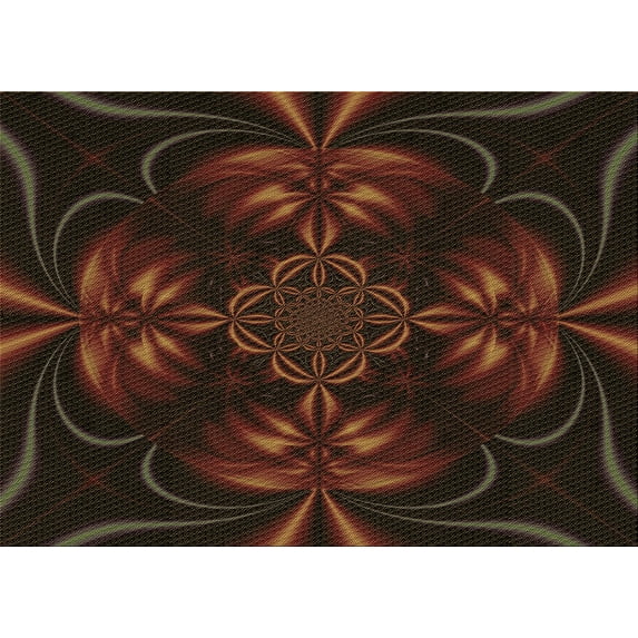 Ahgly Company Indoor Rectangle Patterned Black Bean Brown Area Rugs, 5' x 8'