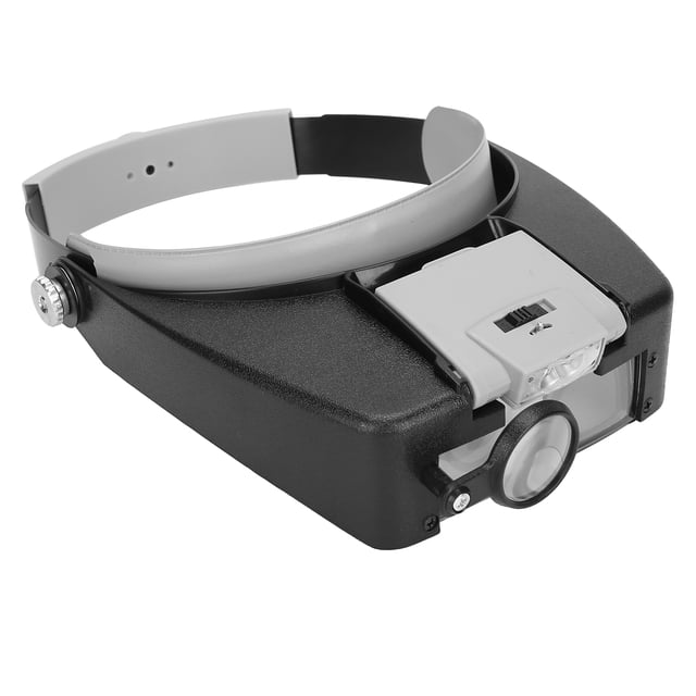 Lupa De Montaje En Cabeza, Lupa De Gafas Dirección Ajustable Forma Ergonómica Para Lectura Para Reparación