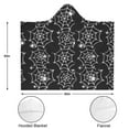 thumbnail image 3 of Wearable Blanket,Halloween Black and White Spider Webs and Spiders Hooded Wearable Sherpa Blanket for Adults & Teens,Winter Poncho Shawl Wrap Cape Thick Warm,50"x60", 3 of 5