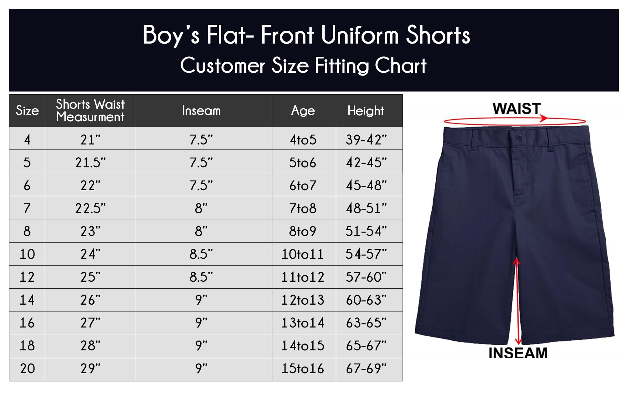 3-Pack Boy's Slim Fit Cotton Blend Stretch School Uniform Twill Shorts With  Adjustable Waistband - Walmart.com