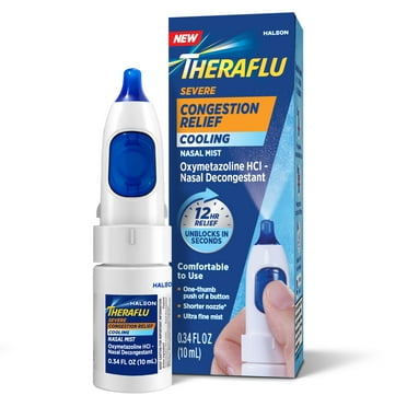 Theraflu Severe Congestion Relief Cooling Nasal Mist 0.34 Fl Oz