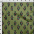 thumbnail image 3 of oneOone Cotton Poplin Fabric Leaves & Floral Block Decor Fabric Printed BTY 42 Inch Wide, 3 of 4