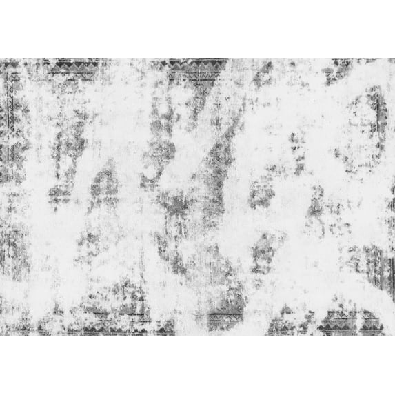 Ahgly Company Indoor Rectangle Abstract Gray Modern Area Rugs, 4' x 6'