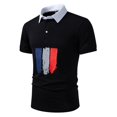 thumbnail image 2 of Men's Short Sleeve Polo Shirts Summer Patterned Collared Top, 2 of 9