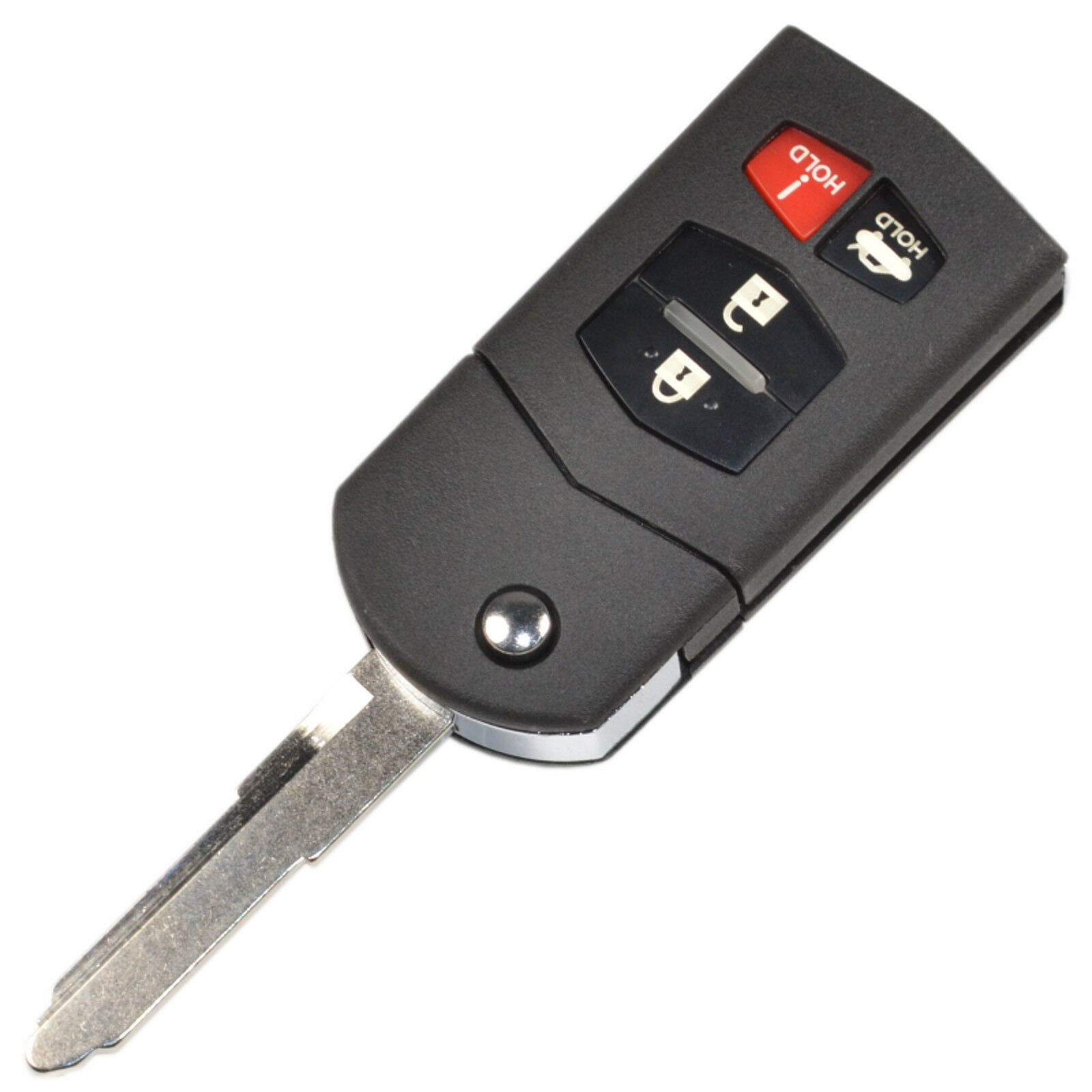 HQRP 2-Pack Remote Flip Folding Key Fob Shell Case Keyless Entry w/4 Buttons for Mazda 6 2003 2004 2005 2006 2007 2008 2009 2010 2011 2012 2013