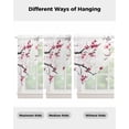 thumbnail image 4 of Cherry Blossoms Swag Valances for Windows, Pink Pastoral Modern Gradient Spring Rod Pocket Sheer Valances for Large Windows, Swag Toppers Light Filtering for Kitchen Living Room 2 Panels 36''x45'', 4 of 6