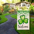 thumbnail image 3 of St. Patrick''s Day Garden Flag 12×18 Inch, Double Sided Green Shamrock, Lucky Clover, Outdoor Patio Welcome Flag Decoration, 3 of 5