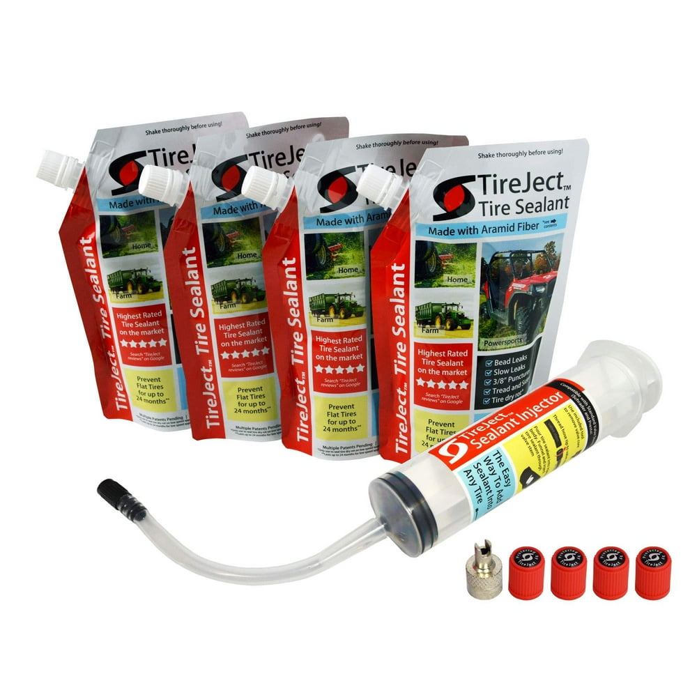 TireJect Tire Sealant Kit Fix and Prevent Flat Tires (40oz) 40oz